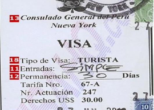 Thủ tục Làm visa đi Peru