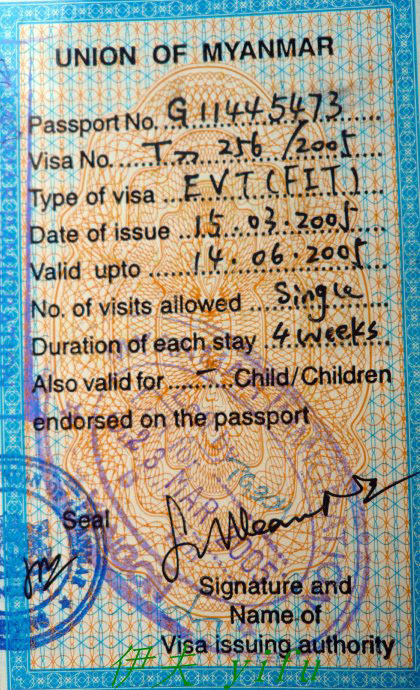 Visa đi Myanmar cho người nước ngoài